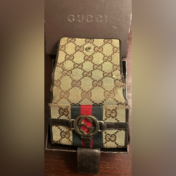 Vtg Gucci GG Ophida Trifold Wallet - Picture 7 of 16